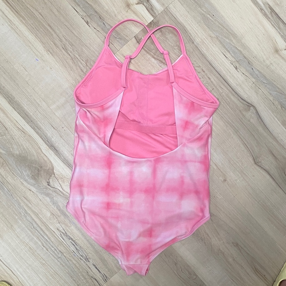 Athleta Kids Pink and White Swim One Piece - Picture 2 of 4